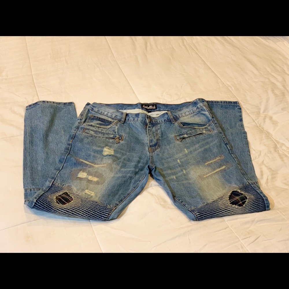 Embellish Men's Biker Jeans